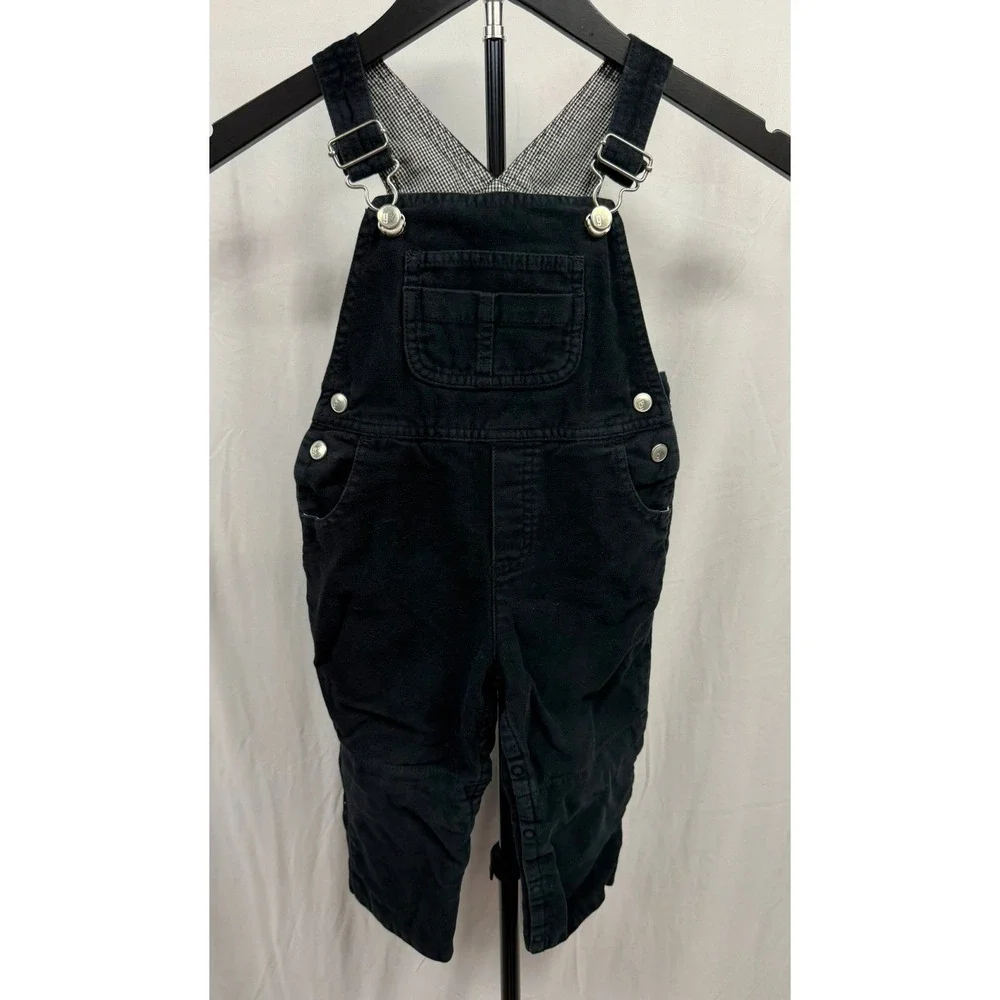 Vintage 2001 Gymboree Baby 18-24M Black Corduroy Overalls
